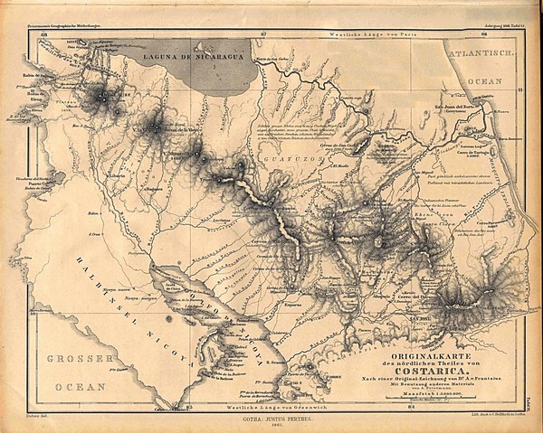 1861 Costa Rica Map