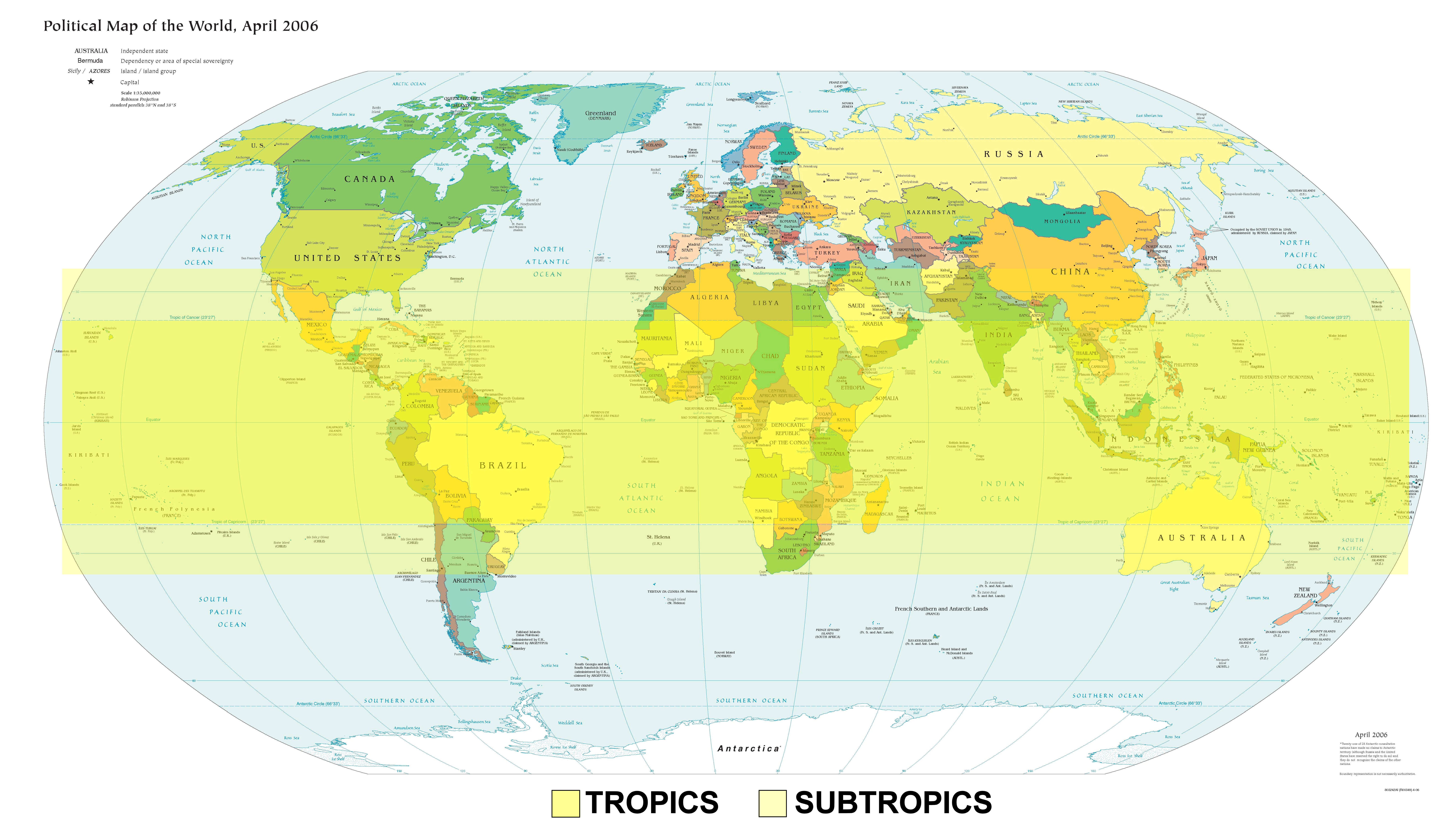 2006 Political Map of World World • mappery