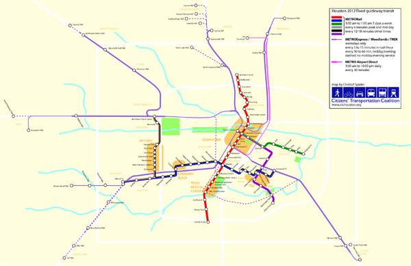 map of 2012. 2012 Houston Metro Map