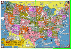 A MAD Pictorial Map of the United States - Front...