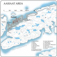 Aasiaat City Map