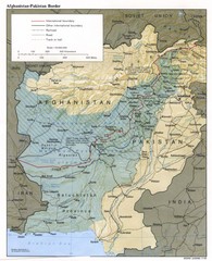 Afghanistan-Pakistan Border Map