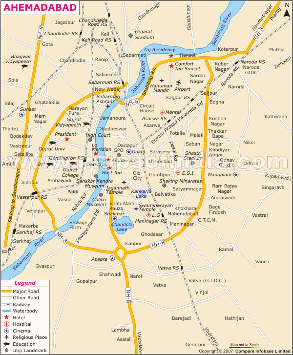 Mount Abu Map Pdf Ahmedabad City Map - Ahmedabad • Mappery