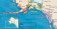 Alaska Ferry Routes Map