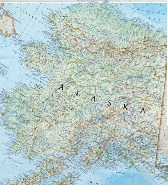 map of alaska with cities and towns. Map of the state of Alaska that includes all roads, towns, county divisions, 