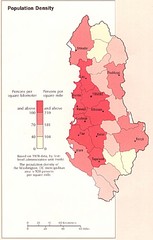 albania population maps map mappery