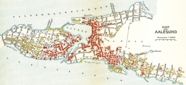 Alesund in 1911 Map