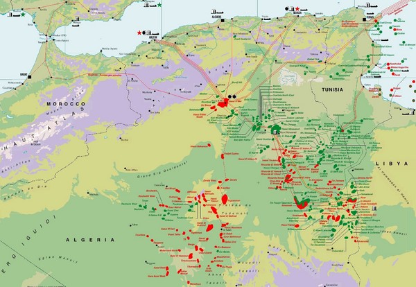 Algeria Hydrocarbon Map