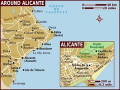 Alicante Area Map