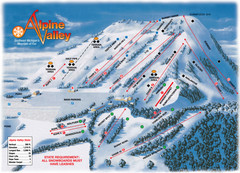 Alpine Valley Ski Trail Map