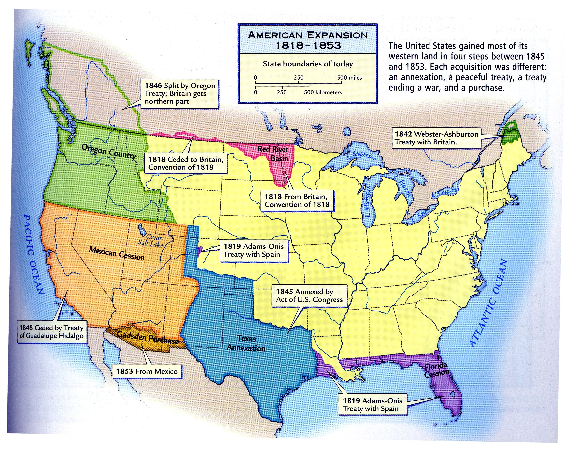 Ligamentnipn Westward Expansion Map