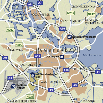 Amsterdam Airport Tourist Map - Amsterdam • mappery