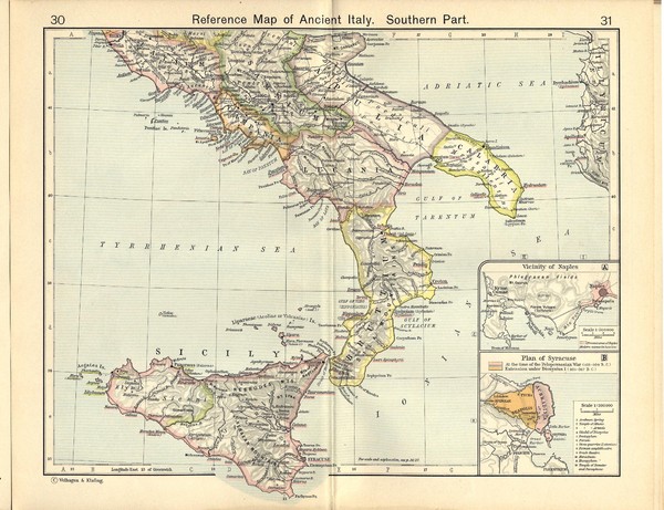 Ancient Italy, Southern Part Map