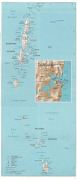Andaman and Nicobar islands of India Map