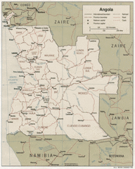 Angola Political Map