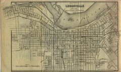 Antique map of Louisville from 1873