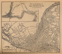 Antique map of Pittsburgh from 1879