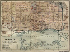 Antique map of Toronto from 1894