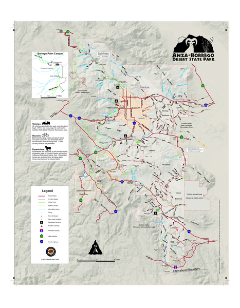 Fullsize Anza-Borrego Desert State Park Map