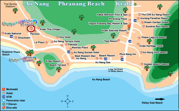 Ao Nang Tourist Map - Ao Nang • mappery