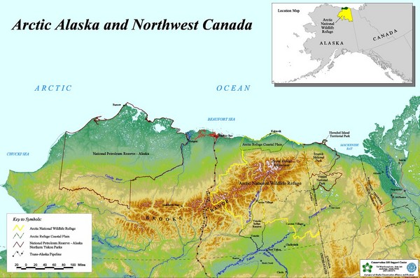 Arctic Alaska and Northwest Canada Map