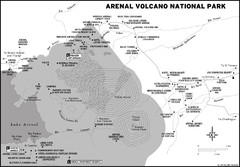 Arenal Volcano National Park Map