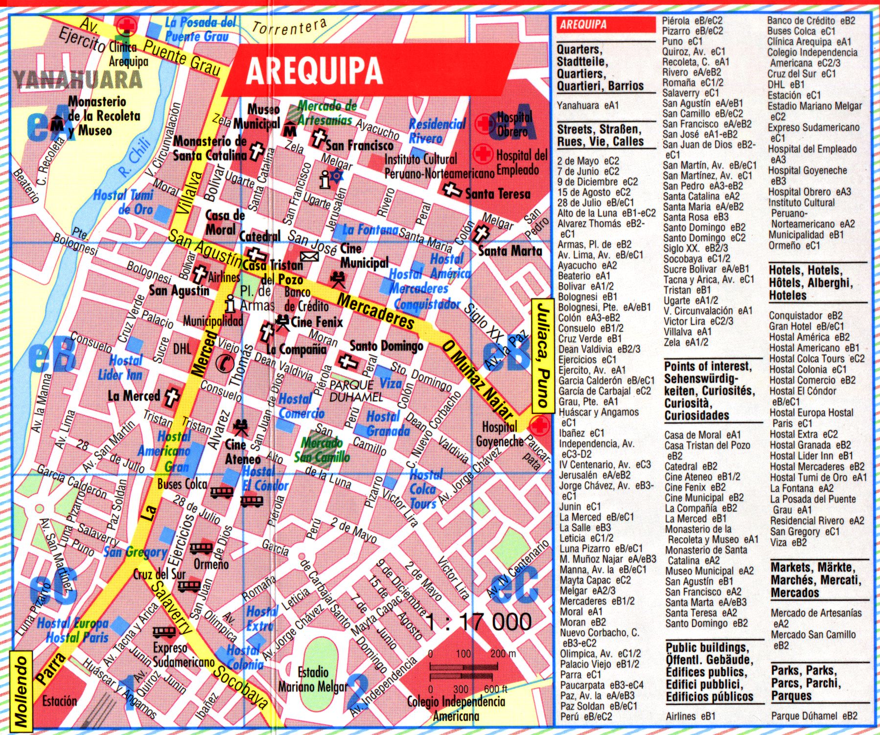 Arequipa Tourist Map - Arequipa Peru • mappery