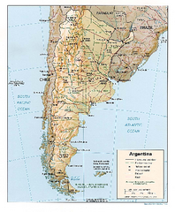 Argentina Relief Map