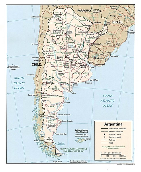 Argentina Tourist Map