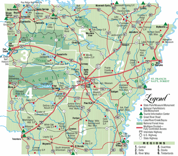 map of arkansas cities. Map highlights Arkansas State