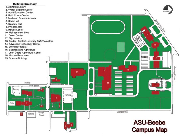 Fullsize Arkansas State University-Beebe Campus Map