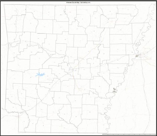 Arkansas Zip Code Map