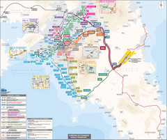 Athens Public Transportation Map (Greek)