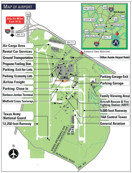 Austin Tx Airport Map