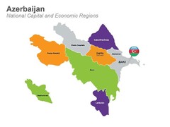 Azerbaijan Economic Regions Map