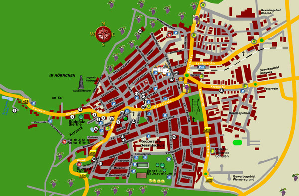 Bad Bergzabern Tourist Map - Bad Bergzabern Germany • mappery