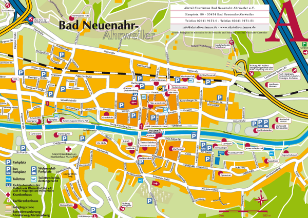 Bad Neuenahr-Ahrweiler Tourist Map - Bad Neuenahr-Ahrweiler Germany