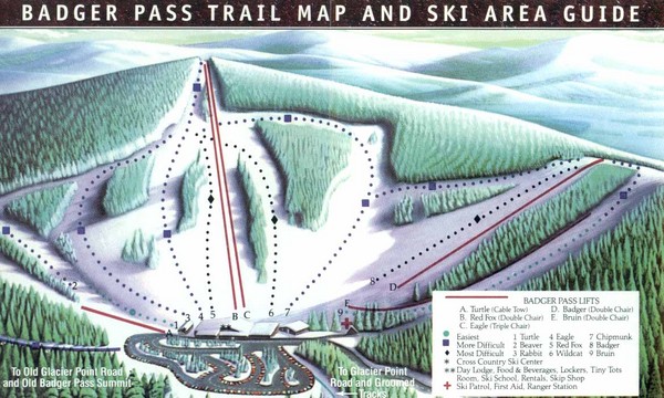 Badger Pass Ski Trail Map