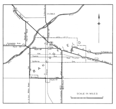 Bakersfield, 1944 Map