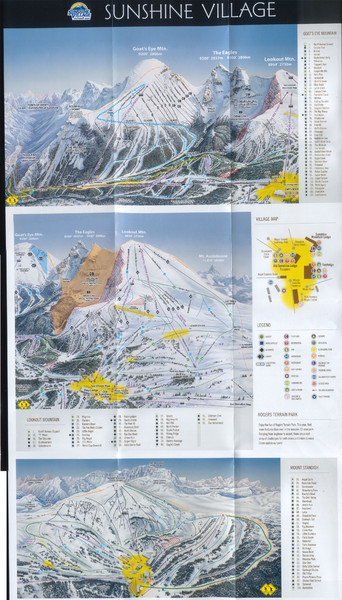 Banff’s Sunshine Village Ski Trail Map