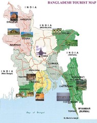 Bangladesh Tourist Map