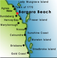 Bargara Beach, Australia Tourist Map