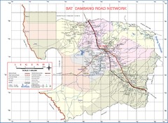 Bat Dambang Province Cambodia Road Map