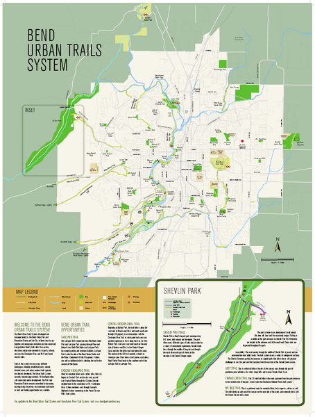 Bend urban trails system Map