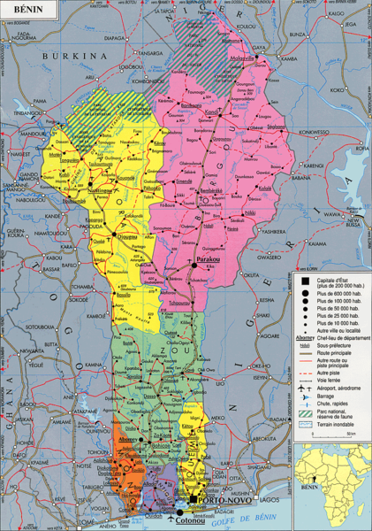 Benin Political Map