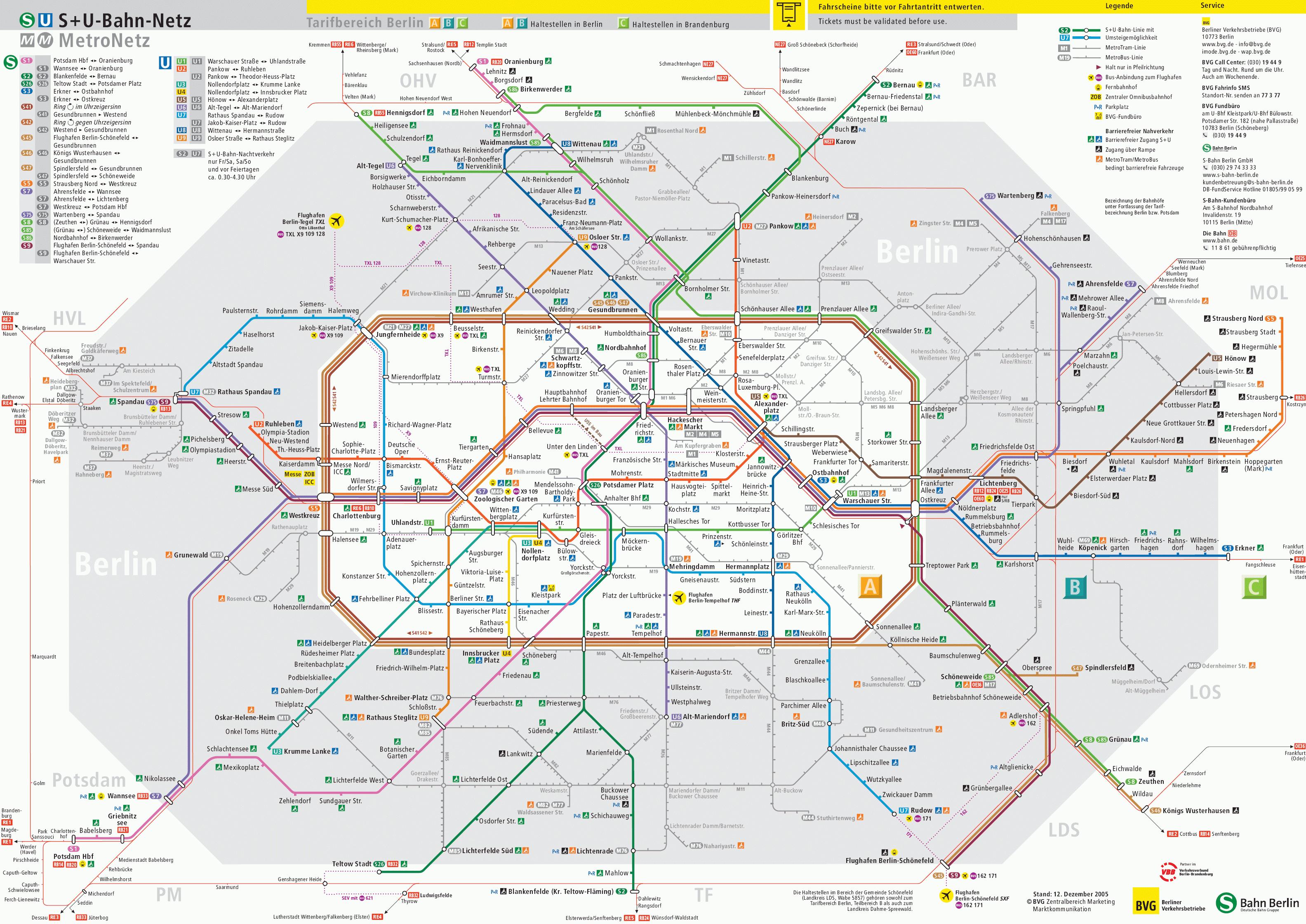 Berlin Transit Map - Berlin Germany • mappery