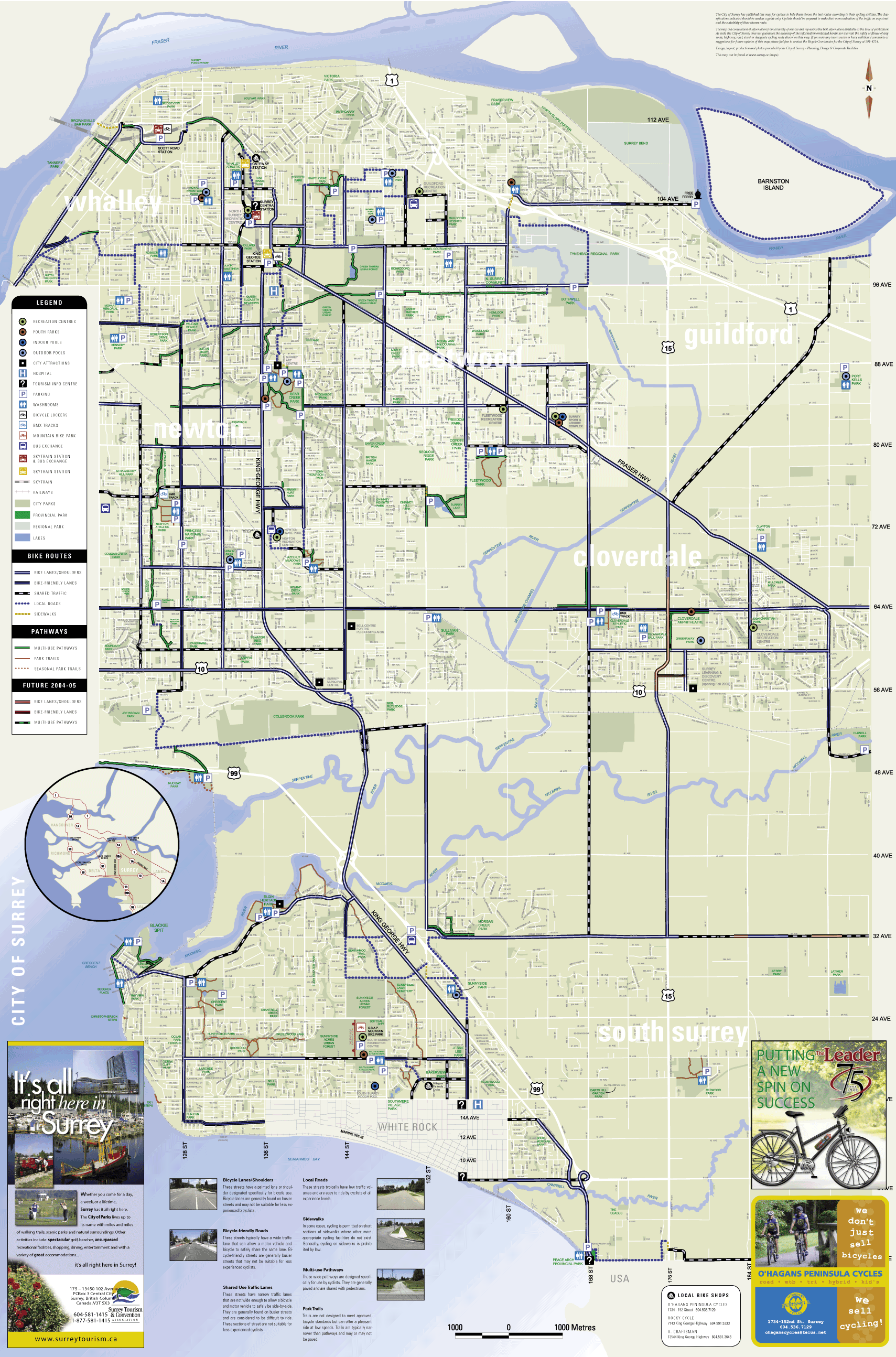 bicycle distance map