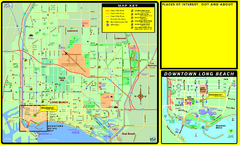 Bike Routes, Long Beach, California Map