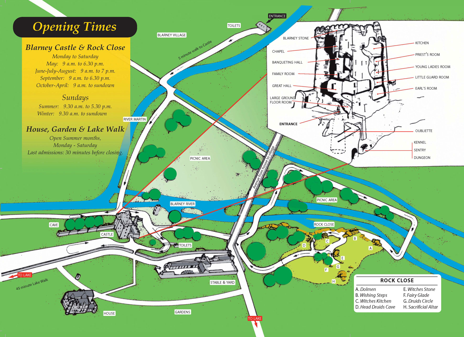 blarney castle ireland map