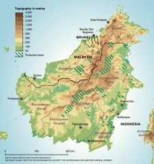 Borneo Protected Areas Map